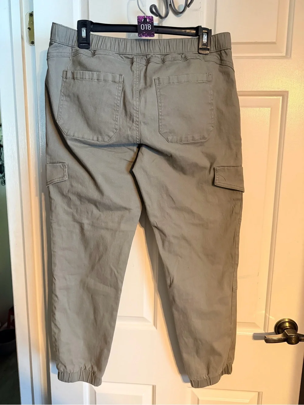 Rewash Olive-Taupe Cargo Jogger Pants